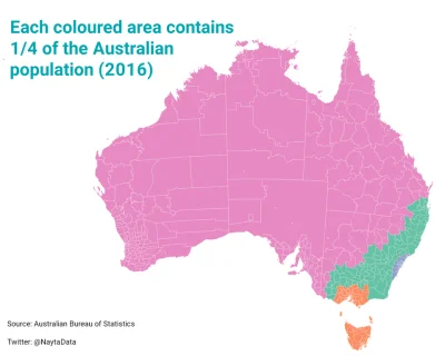 Lifelike - #geografia #demografia #australia #mapy #kartografiaekstremalna #ciekawost...