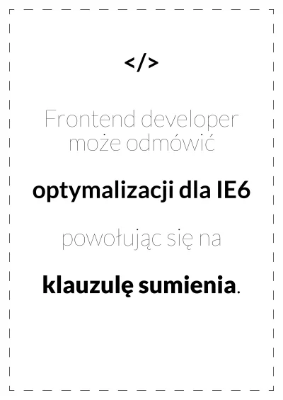 D.....k - #webdev #przegladarki #klauzulasumienia

Ok, ktoś to musiał zrobić. Format ...