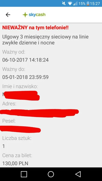 IceGoral - Bilety w #skycash są przypisywane dourządzenia a nie do konta? Kupiony mie...