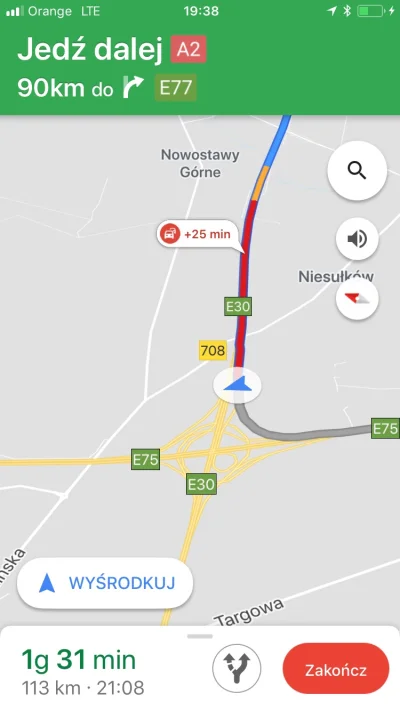 Badyl69 - Ostrzegam korek będzie na godzinę. Jest 25km a dopiero pogotowie jedzie . Z...