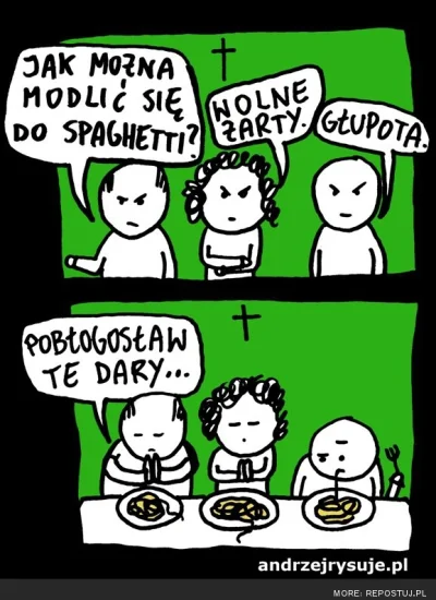 milczmen - #humor #humorobrazkowy #pastafarianizm #pastafarianie #religia #andrzejrys...