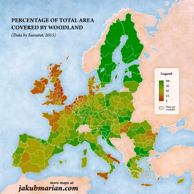 sakhraan - #mapporn #mapy #ciekawostki #nauka

Procentowe zalesienia terenów Europy...