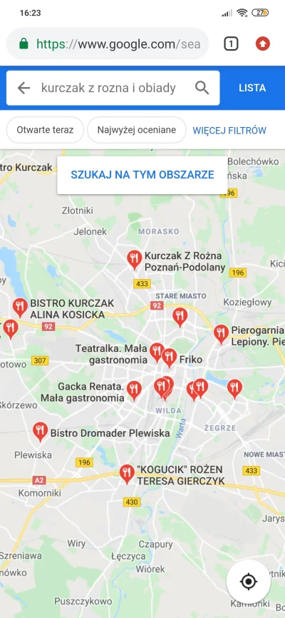 Maniek69maniek1 - @MlodyO: tę knajpy mają kurczaka i ponad połowa ma z pieczone ..