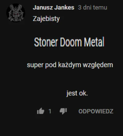 padobar - #januszjankes #jestok 
Odcinek 32

 Stoner Doom Metal

Scorched Moss - ...