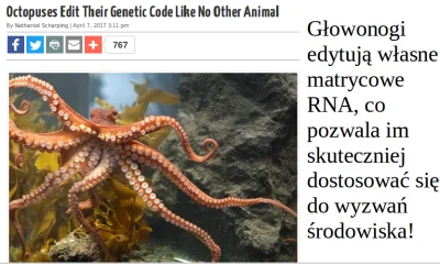 bioslawek - Głowonogi edytują swoje RNA. Hipoteza zegara molekularnego nie sprawdza s...