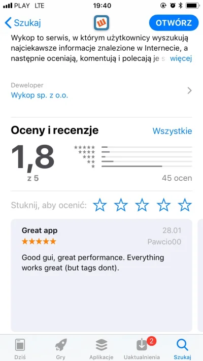 massu - Tak se szukam i paczę gdzie ta obiecana nowa wersja mobilnego wypoku na iOS i...