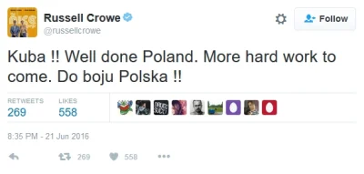 lkg1 - Powiedzcie mi, co Russell Crowe ma do Polski, że tak nam kibicuje? ( ͡° ͜ʖ ͡°)...