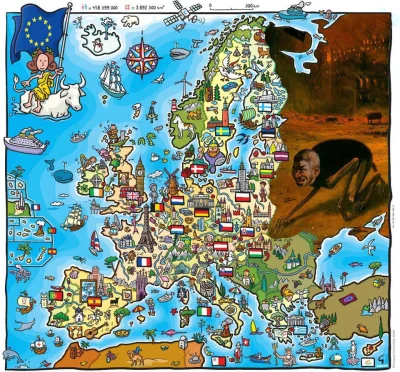 Lisiu - Fajną mapę europy znalazłem na necie (4chan).

#mapy #mapporn #rosja #heheszk...