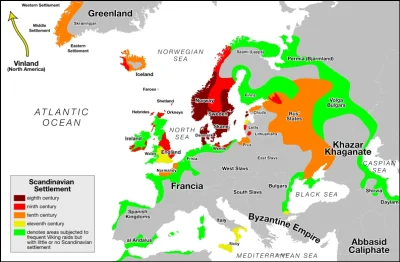 johanlaidoner - Skandynawskie osadnictwo w Europie w poszczególnych wiekach, a zielon...