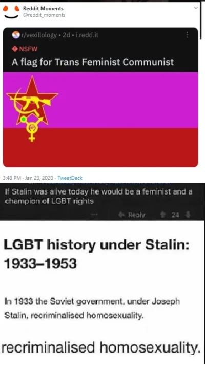 bayonetta112 - Gdyby Stalin żył, byłby przodownikiem praw LGBT i feministą.

#lgbt ...