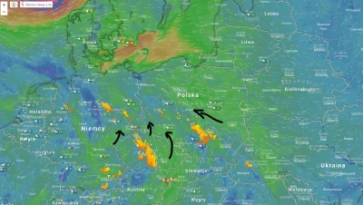 WVVV - Wygląda na to, ze dziś wieczorkiem zachodnia Polska będzie pod ostrzałem burz!...