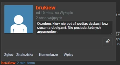 Colek - @brukiew: dalej sobie nerwów z tobą nie psuję, bo szkoda zdrowia :)