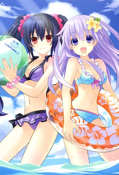 kedzior1916 - #randomanimeshit #choujigengameneptune #dogoo #noire #nepgear #swimsuit...