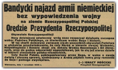 ZwiadowcaHistorii - A WIĘC WOJNA!!
78 lat temu, 1 września 1939, wojska niemieckie, ...