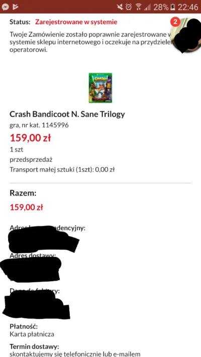 SuchyArbuz - Teraz czekać na premierę i nostalgia xD
#xboxone #crashbandicoot #preord...