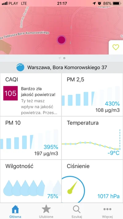 jogurtt - Niezły wynik w #warszawa Ktoś z Mirasów używa masek antysmogowych? Zaczynam...