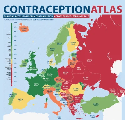 tojuzprzesada - Mapa dostępu do nowoczesnych metod antykoncepcji w krajach europejski...