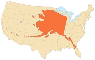 R.....n - #alaska #usa #reddit #mapporn

Jak duża jest Alaska.