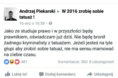 balatka - #debil #tatuaze #studentprawa #heheszki #facebookcontent