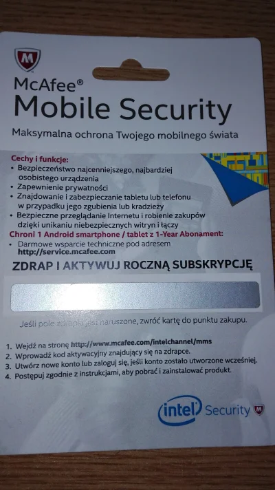 PrzemekWolw - #rozdajo #android #antywirus #mcafee
Plusujemy do ok. 18.
Losujem prz...