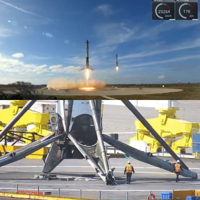 s.....y - Skala rakiet, które zdołały wylądować. Wow! #spacex #falconheavy