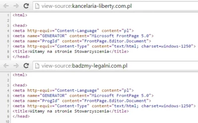 wigr - @andrzeh: To pewnie to samo oszustwo. Początek kodów źródłowych stron "stowarz...