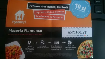 joe-do-336 - #pysznepl
Kod dla nowego konta i do pizzeria Flamenco #krakow
Rozdawali ...