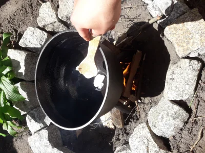 Geldon - Dzisiaj pierwszy raz przygotowuje całą potrawę na ogniu (nie licząc grilli i...