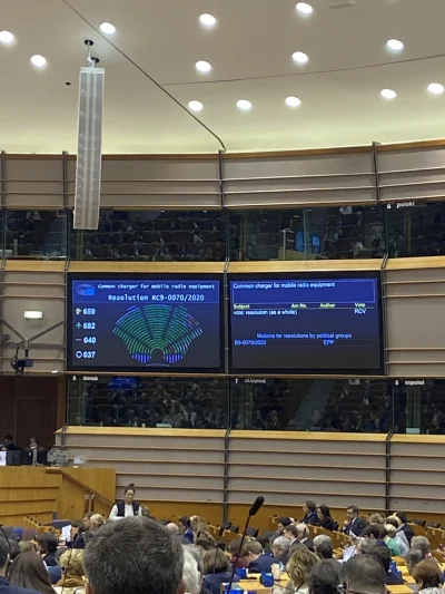rzep - Europarlament zagłosował za standaryzacją portów ładowania dla telefonów komór...