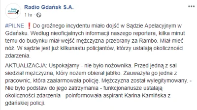 paulinio - Co to Radio Gdańsk...

 #PILNE ❗️Do groźnego incydentu miało dojść w Sądz...