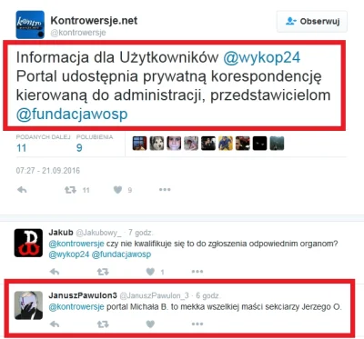 wonszsmieszek - Halo, @mb, @a_s, podobno podgruszkowujecie korespondencję do #wosp i ...