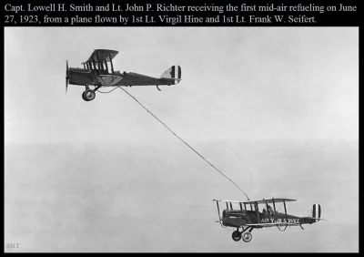 TSoprano - Pierwsze w historii tankowanie samolotu w powietrzu. 27.06.1923 
#ciekawos...