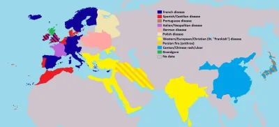 S.....0 - Mapa przedstawiająca nazwę syfilisa zanim zaczęto nazywać go syfilisem. W z...