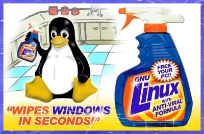 super_tux - GNU Linux - wyczyści okna w sekundę ( ͡° ͜ʖ ͡°)
#heheszki #linux #humoro...