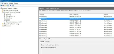 MrAndy - @Vojak: W "Podglądzie zdarzeń" masz "Dzienniki systemu Windows" a dalej "Sys...