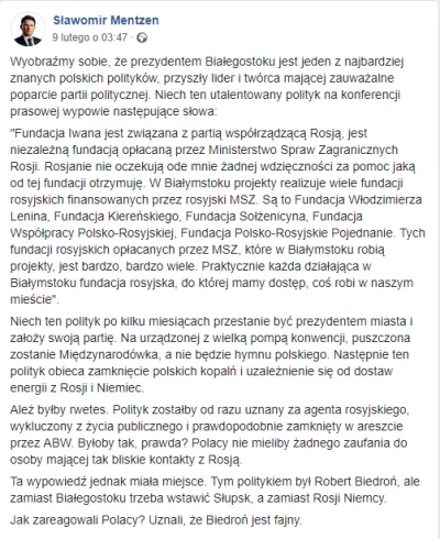 vendaval - Oto ciekawa wypowiedź Sławomira Mentzena sprzed paru miesięcy na temat spr...