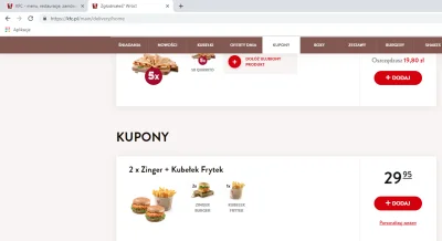 GRUBYGRUBASEKKK - Fajna promocja w kfc jakaś nowa zakładka kupony nie wiem czy była c...