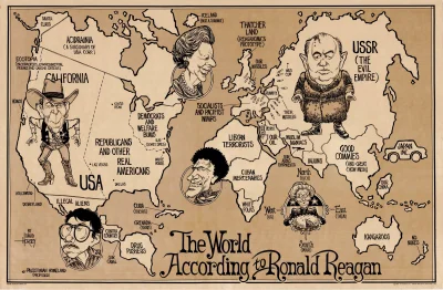 Bartholomaeus - Mapa świata Ronalda Raegana 1987. 
#widaczabory #mapporn