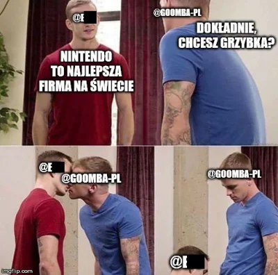 iamtehwin - @goomba-pl w wersji 2.0 (mniej wulgarna osoba, ale za krytykę Nintendo le...