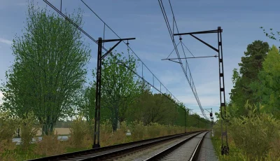 TrainDriver2 - Nowe elementy sieci trakcyjnej - wysięgniki i podwieszenia dla sieci p...