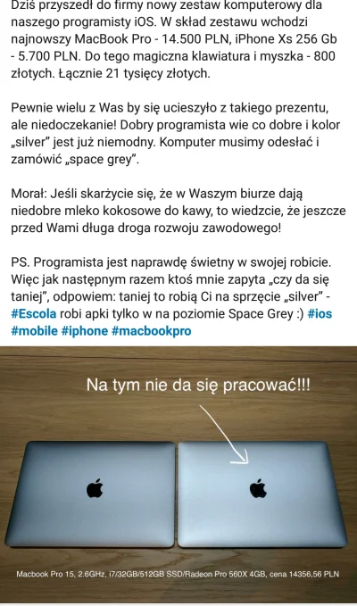 zajety_elektron - Co o tym sądzicie? 

#li #pracbaza #it #programowanie #praca #pytan...