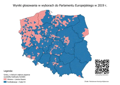 czarnobiaua - Wyniki głosowania w wyborach do Parlamentu Europejskiego w 2019 r. - Ko...