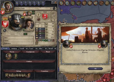 InformacjaNieprawdziwaCCCLVIII - Taką sobie zrobiłem dynastię w #crusaderkings2. Jesz...