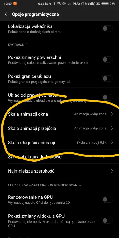 PiotrzWykopu - Dla posiadaczy Redmi note 5 polecam w Opcjach programistycznych ustawi...