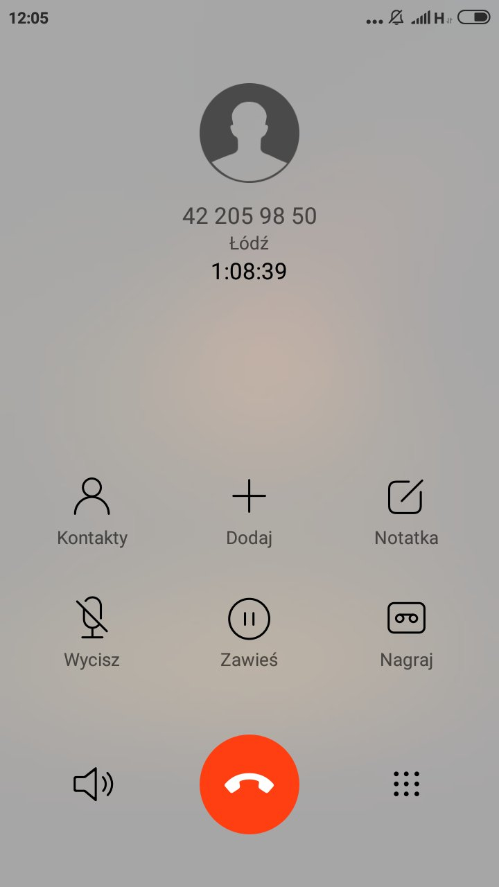 Экран вызова Xiaomi Redmi Note