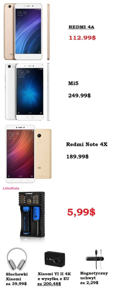 Andczej - Dzisiejsza oferta z #gearbest


LINK Xiaomi Redmi 4A za 112.99$ z kupone...