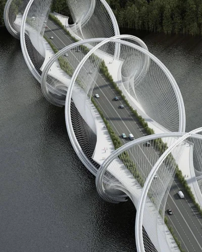 Castellano - Tak będzie wyglądał most olimpijski San Shan Bridge w Pekinie, który jes...