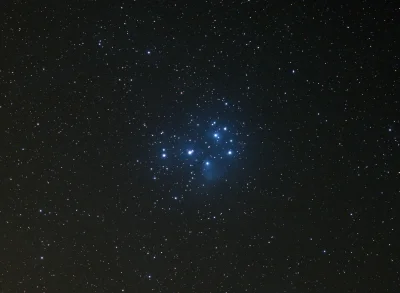 jgoluch - Testowa fotka Plejad (Messier 45) z mobilnego zestawu, jeszcze z początku w...