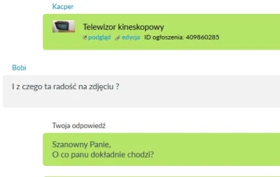 Kaperin9 - Oddaję za darmo telewizor kineskopowy na olx, lecz najwyraźniej zagrażam k...