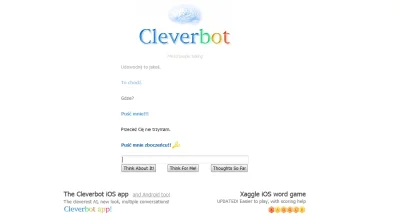 Blaskun - Kurde #cleverbot spiskuje przeciwko mnie.

Najpierw pisze, że mnie kocha, a...